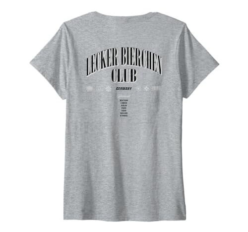 Damen Lecker Bierchen Club Mallorca Malle Urlaub Party T-Shirt mit V-Ausschnitt Damen Lecker Bierchen Club Mallorca Malle Urlaub Party T-Shirt mit V-Ausschnitt von Lecker Bierchen Club - Worldwide