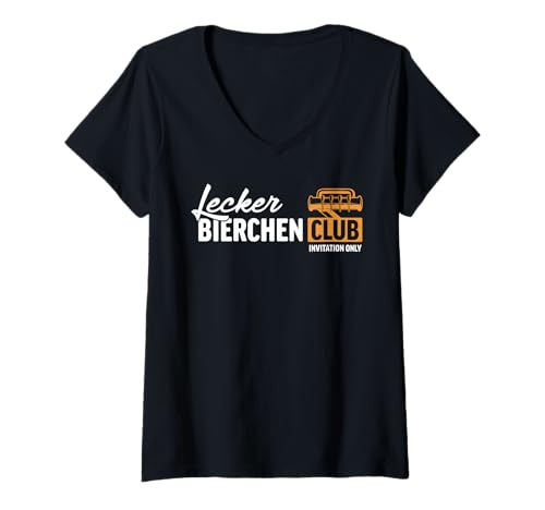 Damen Lecker Bierchen Club Mallorca Malle Urlaub Party T-Shirt mit V-Ausschnitt Damen Lecker Bierchen Club Mallorca Malle Urlaub Party T-Shirt mit V-Ausschnitt von Lecker Bierchen Club - Worldwide