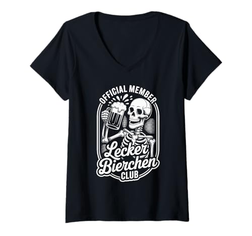 Damen Lecker Bierchen Club Mallorca Malle Urlaub Party T-Shirt mit V-Ausschnitt Damen Lecker Bierchen Club Mallorca Malle Urlaub Party T-Shirt mit V-Ausschnitt von Lecker Bierchen Club - Worldwide