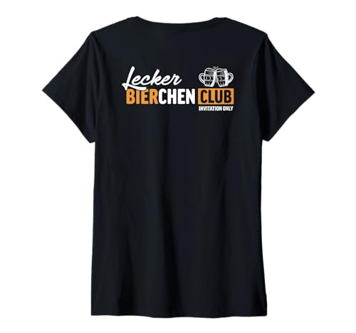 Damen Lecker Bierchen Club Mallorca Malle Urlaub Party T-Shirt mit V-Ausschnitt Damen Lecker Bierchen Club Mallorca Malle Urlaub Party T-Shirt mit V-Ausschnitt von Lecker Bierchen Club - Worldwide