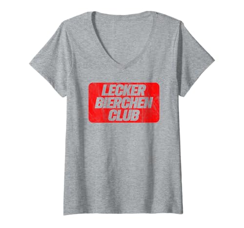 Damen Lecker Bierchen Club Mallorca Malle Urlaub Party T-Shirt mit V-Ausschnitt Damen Lecker Bierchen Club Mallorca Malle Urlaub Party T-Shirt mit V-Ausschnitt von Lecker Bierchen Club - Worldwide