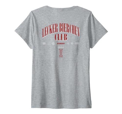 Damen Lecker Bierchen Club Mallorca Malle Urlaub Party T-Shirt mit V-Ausschnitt Damen Lecker Bierchen Club Mallorca Malle Urlaub Party T-Shirt mit V-Ausschnitt von Lecker Bierchen Club - Worldwide