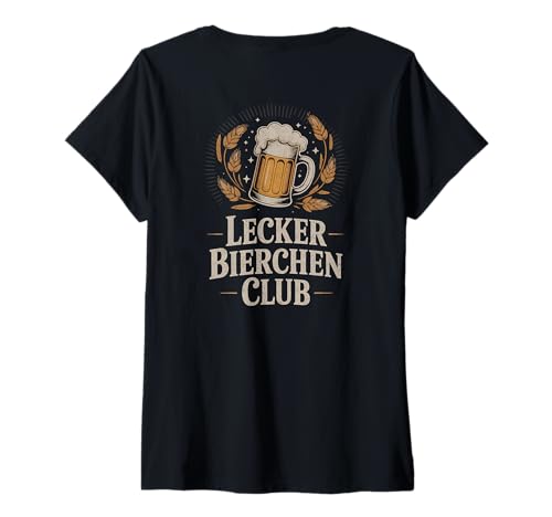 Damen Lecker Bierchen Club Mallorca Malle Urlaub Party T-Shirt mit V-Ausschnitt Damen Lecker Bierchen Club Mallorca Malle Urlaub Party T-Shirt mit V-Ausschnitt von Lecker Bierchen Club - Worldwide