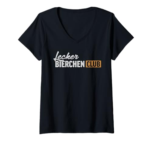 Damen Lecker Bierchen Club Mallorca Malle Urlaub Party T-Shirt mit V-Ausschnitt Damen Lecker Bierchen Club Mallorca Malle Urlaub Party T-Shirt mit V-Ausschnitt von Lecker Bierchen Club - Worldwide