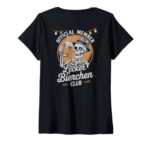 Damen Lecker Bierchen Club Mallorca Malle Urlaub Party T-Shirt mit V-Ausschnitt Damen Lecker Bierchen Club Mallorca Malle Urlaub Party T-Shirt mit V-Ausschnitt von Lecker Bierchen Club - Worldwide