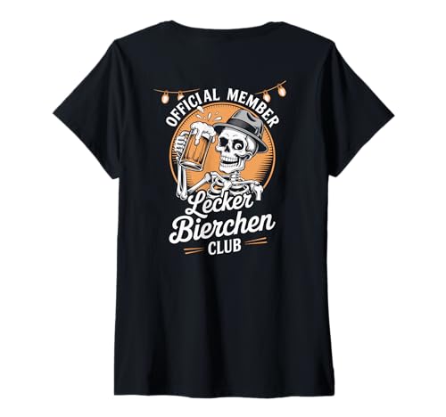Damen Lecker Bierchen Club Mallorca Malle Urlaub Party T-Shirt mit V-Ausschnitt Damen Lecker Bierchen Club Mallorca Malle Urlaub Party T-Shirt mit V-Ausschnitt von Lecker Bierchen Club - Worldwide