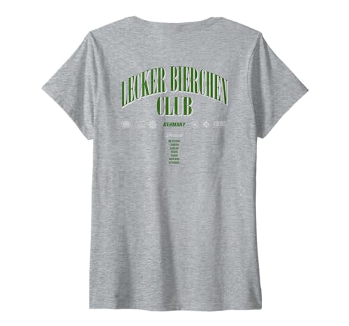 Damen Lecker Bierchen Club Mallorca Urlaub Party T-Shirt mit V-Ausschnitt Damen Lecker Bierchen Club Mallorca Urlaub Party T-Shirt mit V-Ausschnitt von Lecker Bierchen Club - Worldwide