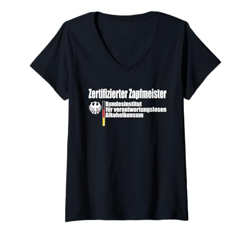 Damen Zertifizierter Zapfmeister - Lecker Bierchen Gang T-Shirt mit V-Ausschnitt Damen Zertifizierter Zapfmeister - Lecker Bierchen Gang T-Shirt mit V-Ausschnitt von Lecker Bierchen Gang