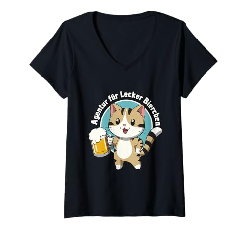Damen Bier Party Lustiger Bierliebhaber Lecker Bierchen T-Shirt mit V-Ausschnitt von Lecker Bierchen Party Crew Mallorca