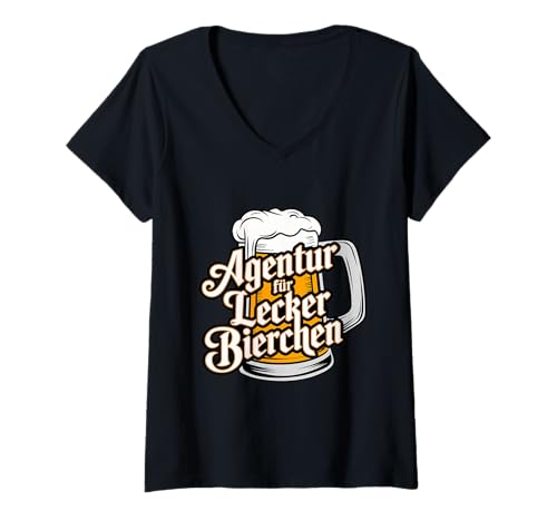 Damen Octoberfest Funny Beer Lover Bier Crew Lecker Bierchen T-Shirt mit V-Ausschnitt von Lecker Bierchen Party Crew Mallorca