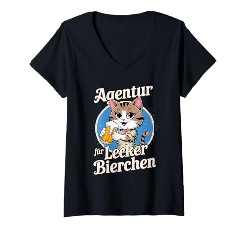 Damen Oktoberfest Beer Lover Bier Cute Lecker Bierchen T-Shirt mit V-Ausschnitt von Lecker Bierchen Party Crew Mallorca
