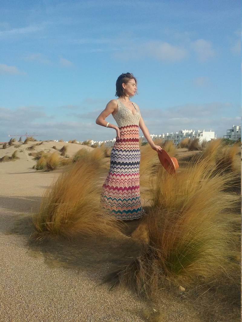 Stricken Sommerkleid, Strand Spitzenkleid, Frauen Stricken Spitzenkleid von LecrochetArt