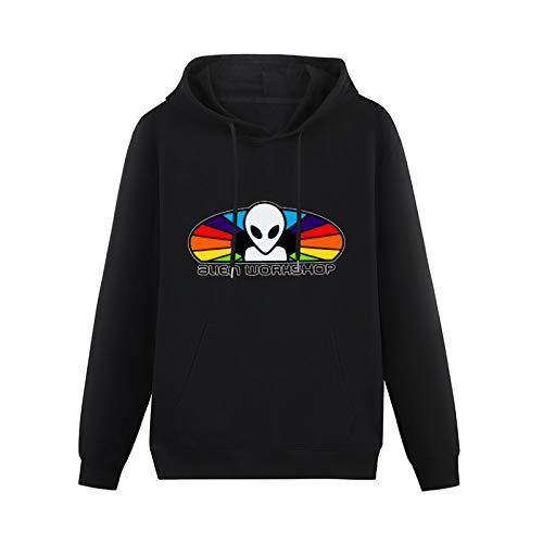 Lectoure Pure Men Kangaroo Pocket Hoodie Alien Workshop Skateboard Logo Long Sleeve Sweatshirts Black XL von Lectoure Pure