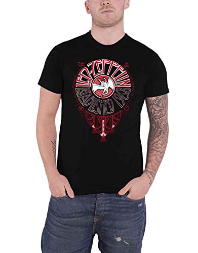 Led Zeppelin Herren T-Shirt - Deco Circle Schwarz von Led Zeppelin