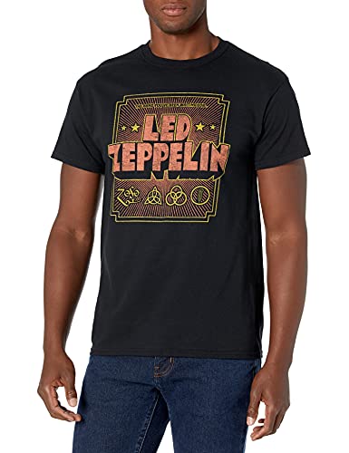 Led Zeppelin Herren ZOSO Crest T-Shirt, Schwarz, XL von Led Zeppelin