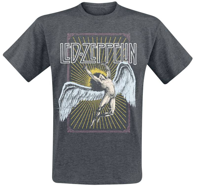Led Zeppelin Icarus Colour T-Shirt dunkelgrau in XXL von Led Zeppelin