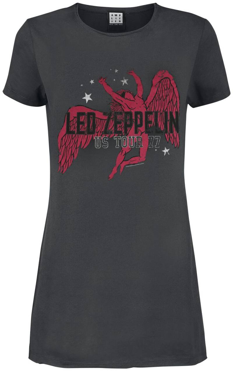 Led Zeppelin Kurzes Kleid - Amplified Collection - Icarus - S bis XXL - für Damen - Größe XXL - charcoal  - Lizenziertes Merchandise! von Led Zeppelin