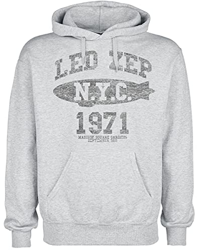 Led Zeppelin LZ College Männer Kapuzenpullover grau L 80% Baumwolle, 20% Polyester Band-Merch, Bands von Led Zeppelin