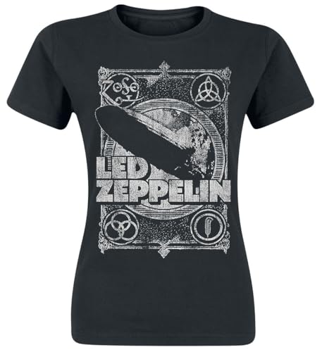 Led Zeppelin Shook Me Frauen T-Shirt schwarz L 100% Baumwolle Band-Merch, Bands von Led Zeppelin