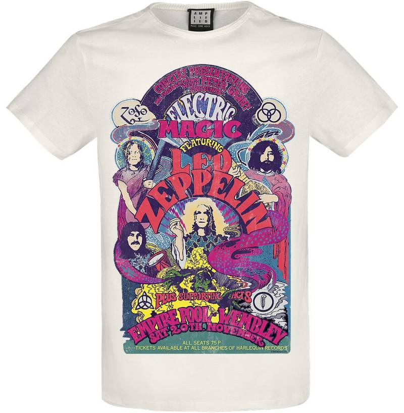 Led Zeppelin T-Shirt - Amplified Collection - Electric Magic - XS bis XXL - für Männer - Größe XXL - altweiß  - Lizenziertes Merchandise! von Led Zeppelin