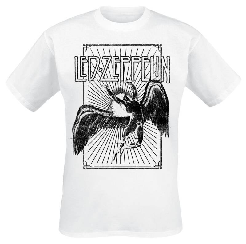 Led Zeppelin T-Shirt - Icarus Burst - S bis XXL - für Männer - Größe S - weiß  - Lizenziertes Merchandise! von Led Zeppelin