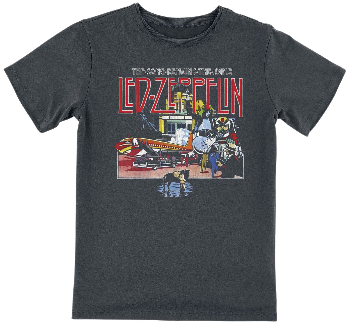 Led Zeppelin T-Shirt für Kinder - Amplified Collection - Kids - The Song Remains The Same Tour - für Mädchen & Jungen - charcoal  - Lizenziertes von Led Zeppelin