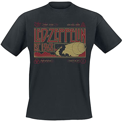 Led Zeppelin Zeppelin & Smoke Männer T-Shirt schwarz L 100% Baumwolle Band-Merch, Bands von Unbekannt