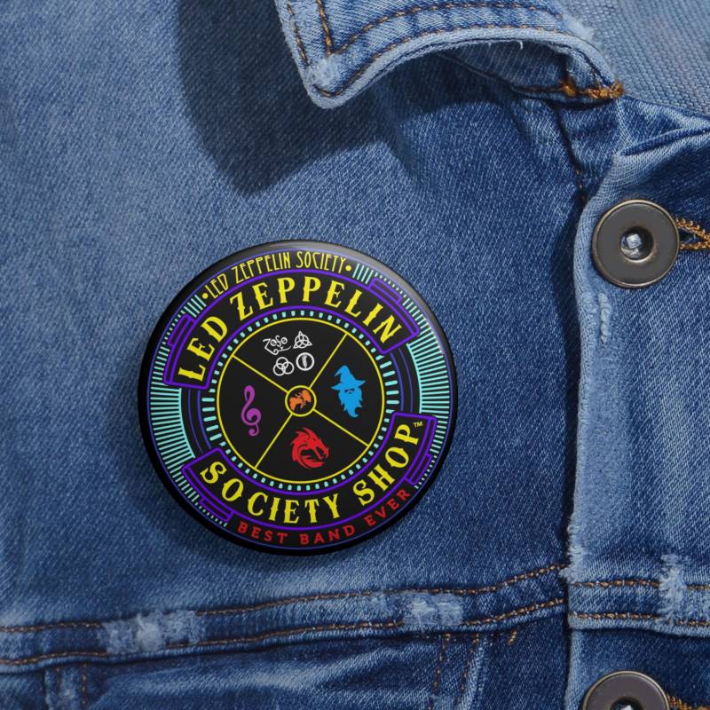 Custom Rock Pin Buttons Led Zeppelin Society Shop von LedZeppelinSociety