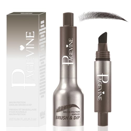 Ledeak Augenbrauenstift Härchenzeichnung Wasserfest, Magischer Augenbrauen Stift, Multifunktionaler Abgewinkelter Augenbrauen Bürste, Augenbrauenstift Flüssig, Wischfest Eyebrow Pencil (Espresso) von Ledeak