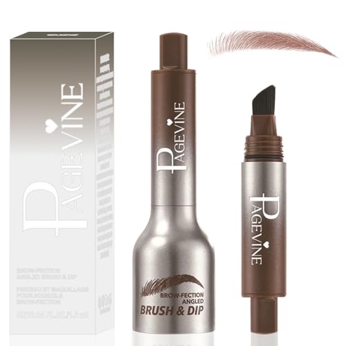 Ledeak Augenbrauenstift Härchenzeichnung Wasserfest, Magischer Augenbrauen Stift, Multifunktionaler Abgewinkelter Augenbrauen Bürste, Augenbrauenstift Flüssig, Wischfest Eyebrow Pencil (Rotbraun) von Ledeak