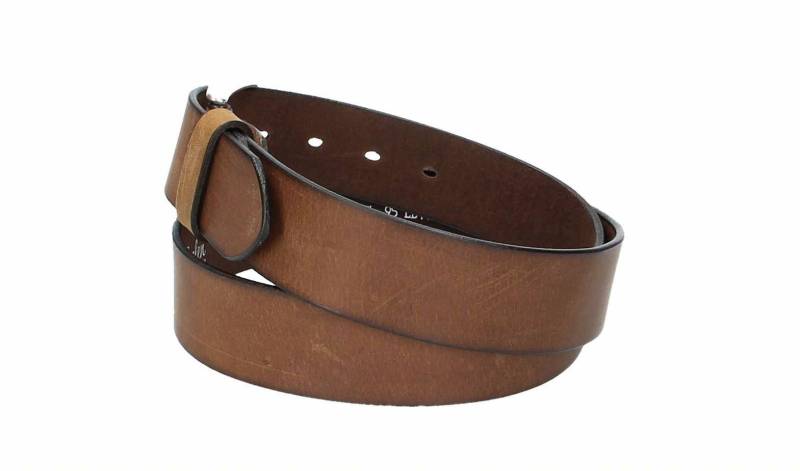 Leder Bazlen Gürtel matt in Farbe Hellbraun 40mm brei hell_braun von Leder Bazlen