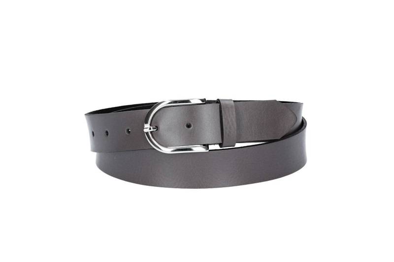 Leder Bazlen Ledergürtel 30mm in Grau mit Dornschließe in Silber (LB1210B30-770, 1-St) sehr weiches Vollrindleder von Leder Bazlen