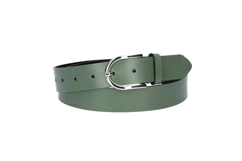 Leder Bazlen Ledergürtel 30mm in Grün mit Dornschließe in Silber (LB1210B30-580, 1-St) sehr weiches Vollrindleder von Leder Bazlen