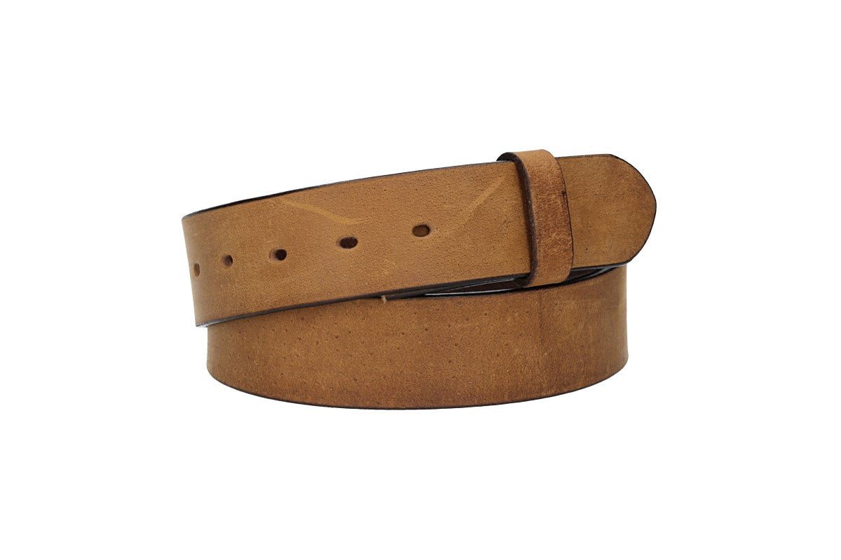 Leder Bazlen Ledergürtel Cognac 40mm mit Dornschließe in Silber 75 sehr weiches Vollrindleder von Leder Bazlen