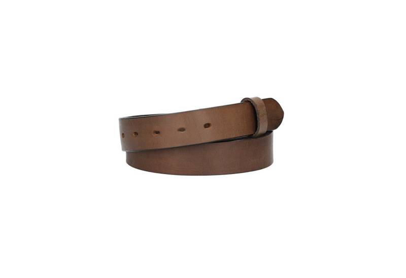 Leder Bazlen Ledergürtel Grau 35mm mit Dornschließe in Silber 80 (1-St) sehr weiches Vollrindleder von Leder Bazlen