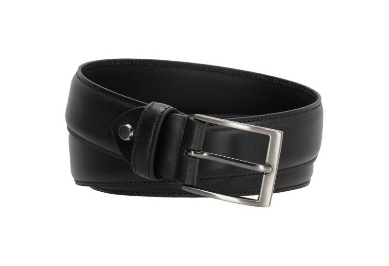 Leder Bazlen Ledergürtel Herren-, Anzugsgürtel 35mm abgenäht in Schwarz aus Leder von Leder Bazlen