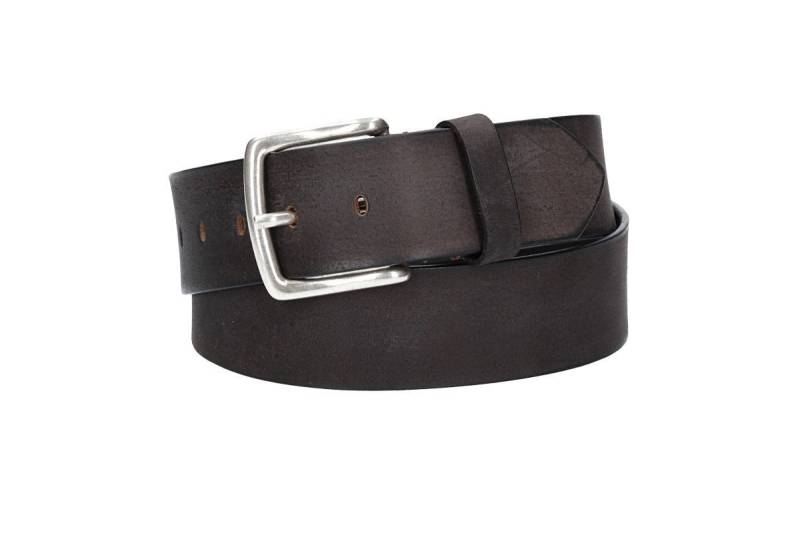 Leder Bazlen Ledergürtel Schwarz 45mm mit Dornschließe in Silber (LB1153B45B-790, 1-St) sehr weiches Vollrindleder von Leder Bazlen