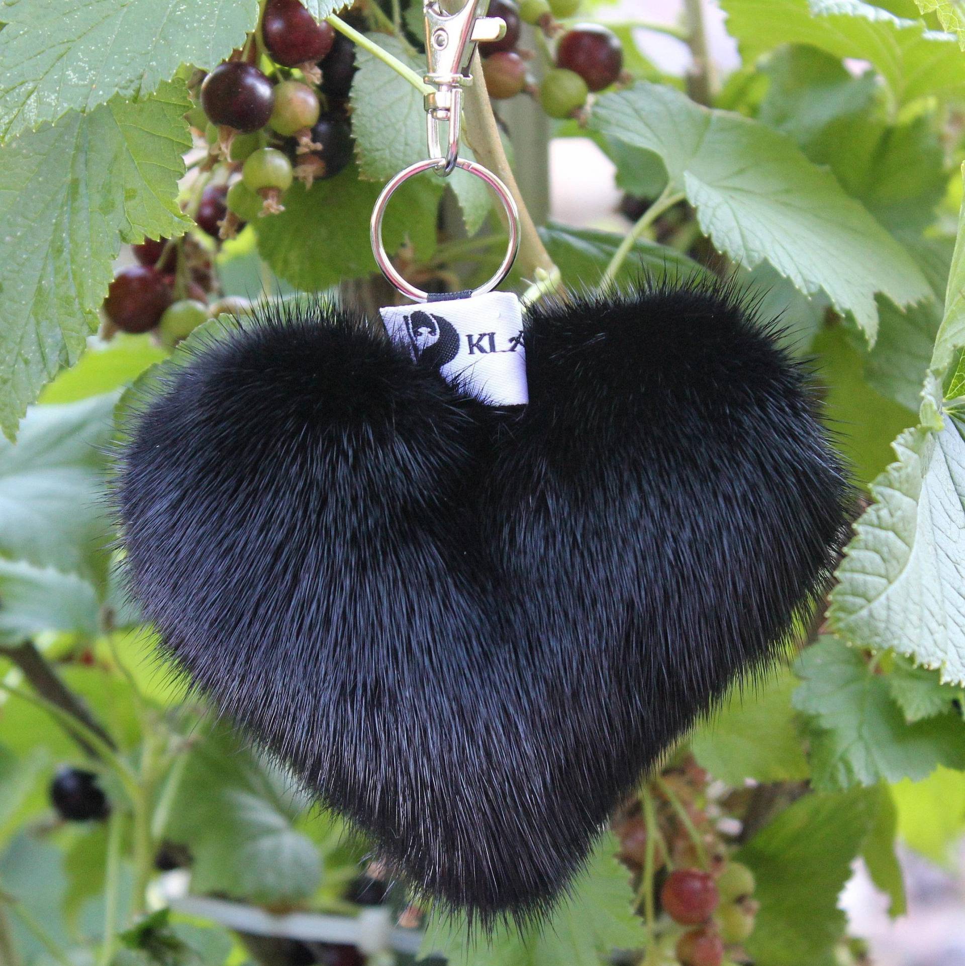 Nerz Herz Schwarz 12 Ø Mit Karabiner Und Ring, Pelztaschenanhänger, Fellanhänger, Luxusanhänger, Nerzherz Nerz Herz Schwarz 12 Ø Mit Karabiner Und Ring, Pelztaschenanhänger, Fellanhänger, Luxusanhänger, Nerzherz von LederKlappert
