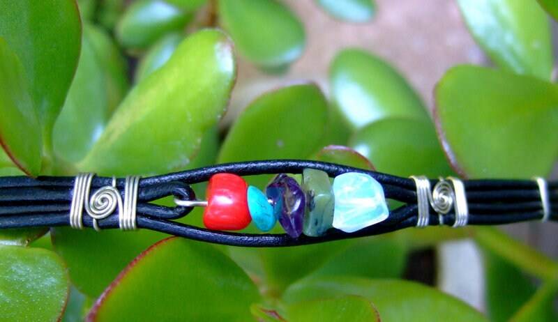 Lederarmband Edelstein "Polychrom" Lederarmband Edelstein "Polychrom" von LederPlus