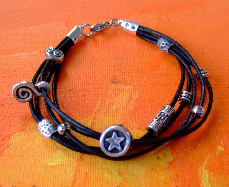 Wickel-Lederarmband "starlight" Wickel-Lederarmband "starlight" von LederPlus