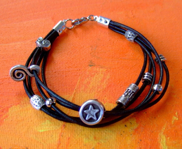 Wickel-Lederarmband "starlight" Wickel-Lederarmband "starlight" von LederPlus