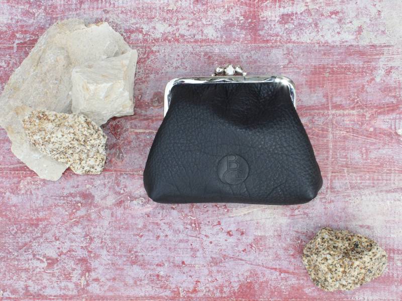 Kleine Geldbörse Mit 2 Fächern, Bügelgeldbörse, Etui Für Geldkarten, Leder, Handmade in Germany, Portemonnaie von LederStichundCo