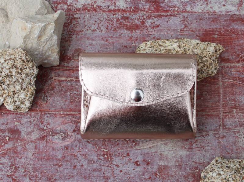 Kleiner Geldbeutel Mit 3 Fächern, Etui Für Geldkarten, Leder, Handmade in Germany, Portemonnaie von LederStichundCo