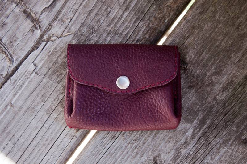 Kleiner Geldbeutel Mit 3 Fächern, Etui Für Geldkarten, Leder, Handmade in Germany, Portemonnaie von LederStichundCo