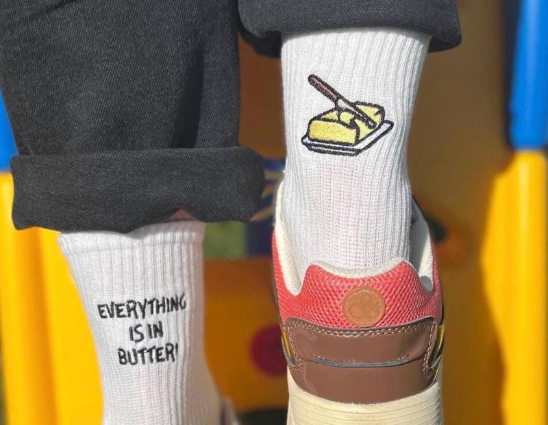 Socken Bestickt - Alles Im Butter von LederStichundCo