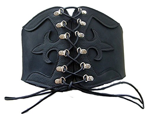 Miedergürtel Echtleder Farbe Schwarz Passend für Taillenweite 70-75 cm von Lederecke Konstanz