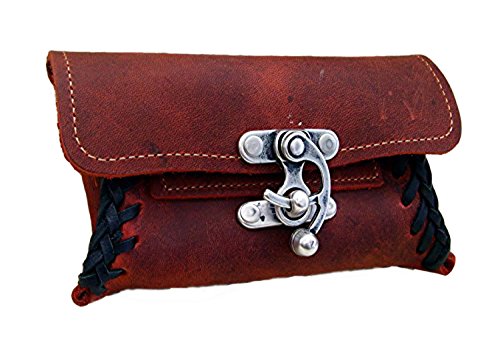 Tabaktasche Leder Farbe rot Tabakbeutel Drehertasche von Lederecke Konstanz