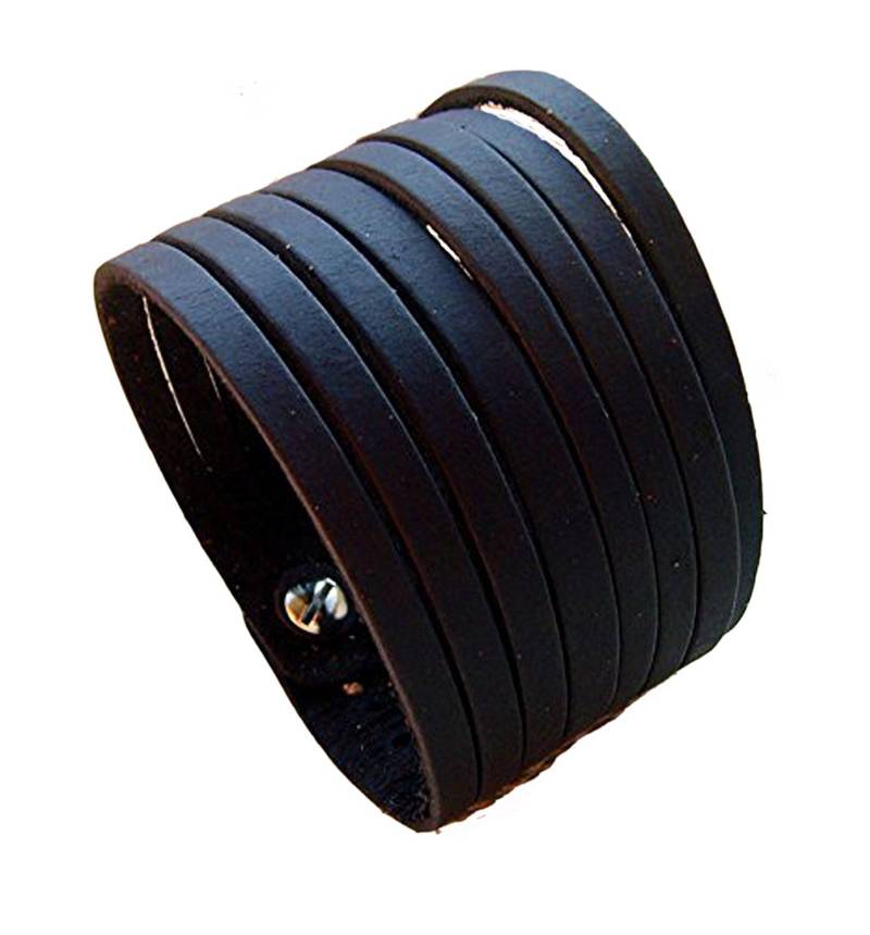 Lederarmband Mit Riemeneffekt Rindsleder-Band von LedereckeKonstanz