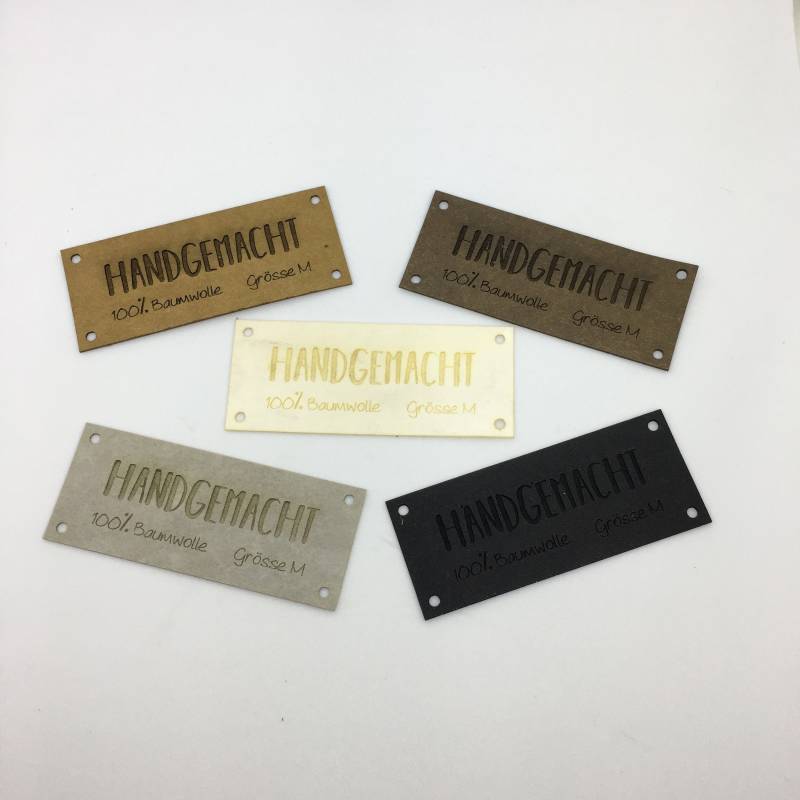 Labels Aus Snappap "Handgemacht", 60 X 25 Mm Selbst Gestalten, Aufnäher Snappap, Veganes Handmade-Label, Label , Waschbar Labels Aus Snappap "Handgemacht", 60 X 25 Mm Selbst Gestalten, Aufnäher Snappap, Veganes Handmade-Label, Label , Waschbar von Lederetikett