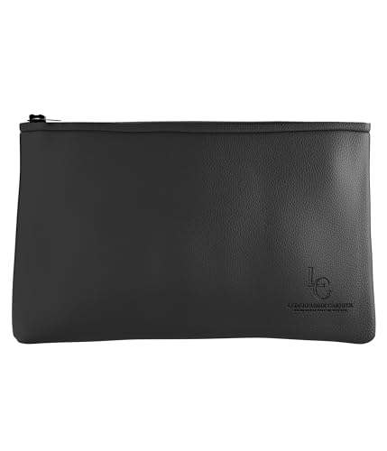 Lederfabrik Garnier® Damen Hygieneetui Schwarz - Premium PU-Leder, Nachhaltig & Hochwertig - Platz für alle Hygieneartikel - Kosmetiktasche klein von Lederfabrik Garnier